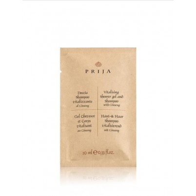 Prija gaivinantis dušo gelis ir šampūnas 10 ml, 100vnt