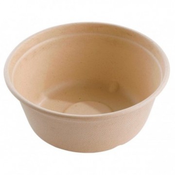 Bagasse bowl, o15,9cm x 6cm, 500ml, sugarcane, 125pcs