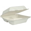 Take away box 3 comp, Sugar Cane Bagasse, 50 pcs
