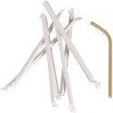Striped straws with linen 250 pcs