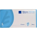 Examination nitrile gloves, L blue, 100 pcs