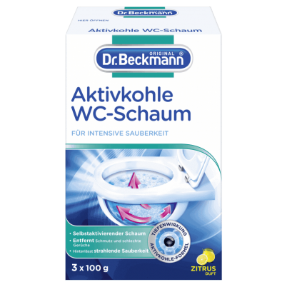 Tualeto valiklis aktyvintos anglies putos 3X100G, DR. BECKMANN