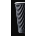 Puodeliai kavai 240 ml, 1000 vnt juodi Detpak 9.2cm Ø8cm