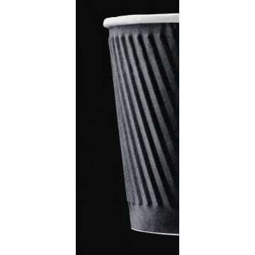 Coffee cups Detpak 9.2cm Ø8cm 240 ml black - 1000 pcs