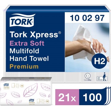 100297, Tork Premium Interfold Extra soft H2, 2sl. Rankšluosčiai servetėlėmis