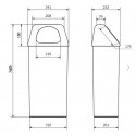 JOFEL Plastic bin with lid, 40L