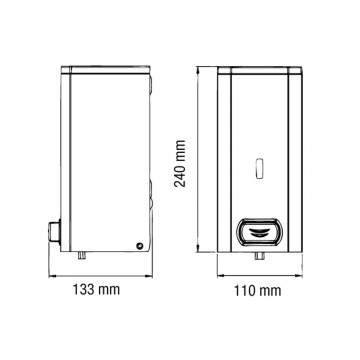 Dispenser Black, Stainless Steel 1500 ml – Mediclinics