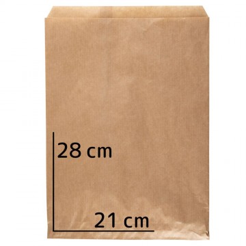 Paper Bread Bag, 28x21 cm 500 pcs, ABENA