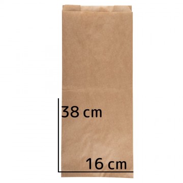 Square-bottom bag, 37,5x8x16cm, 125 pcs