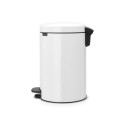 Šiukšlių dėžė su pedalu, balta 12L,