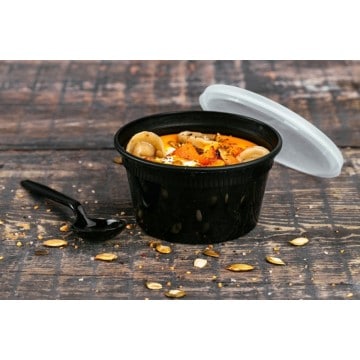 Thermo bowl with lid, 50pcs,  350 ml