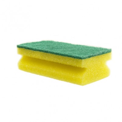 Sponge with Scouring Pad, 10 pcs