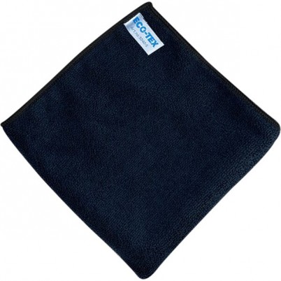 Cleaning cloth, ECO-TEX, 40x40cm, black, microfibre