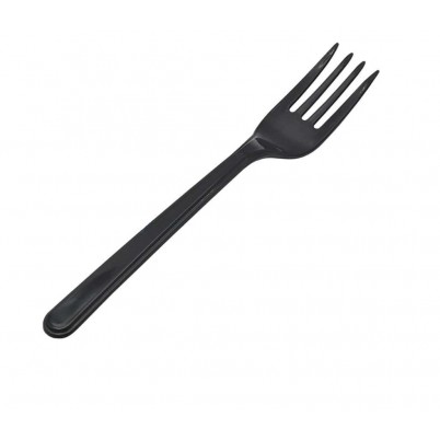 Fork black reusable 50 pack
