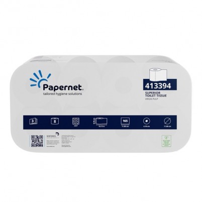 8 pcs toilet paper Papernet 3 ply 165 sheets